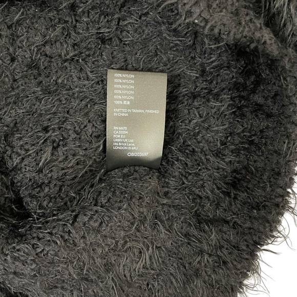 Free People Icing Pullover Fuzzy V-Neck Sweater Black Medium - Picture 13 of 16